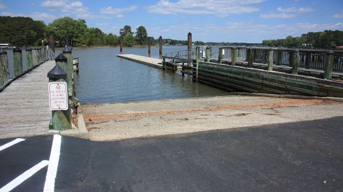 Rodgers A. Smith Boat Ramp on Right