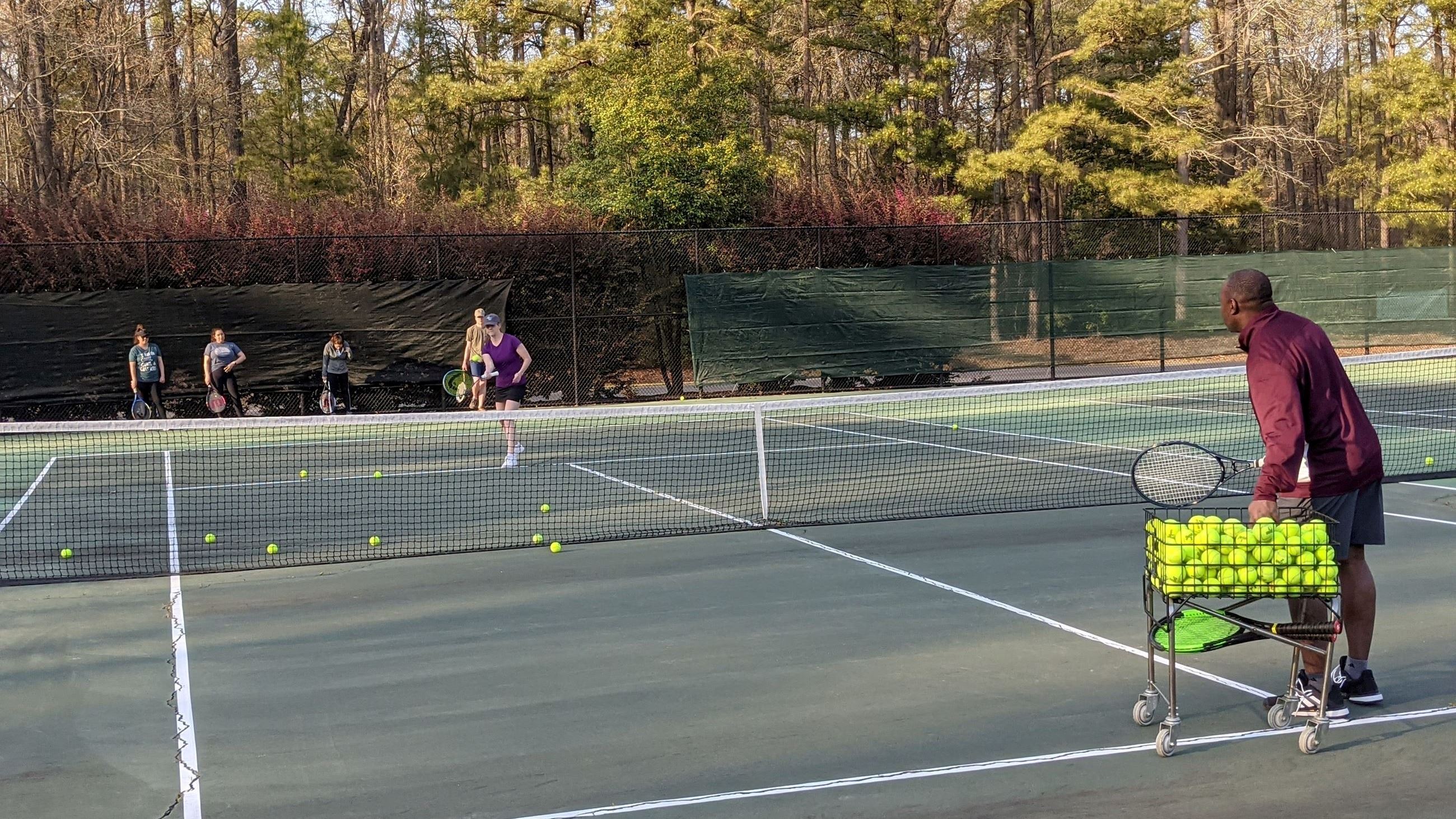 Adult tennis lessons