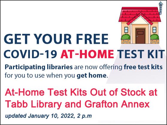 Tabb Library and Grafton Annex out of COVID test kits.