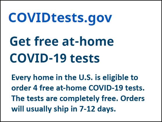 Order free COVID-19 tests at COVIDtests.gov