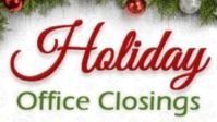 This is an image of Holiday Closings