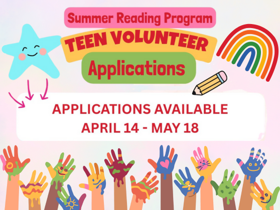 2025 SRP Teen Volunteer Application is open until May 18.