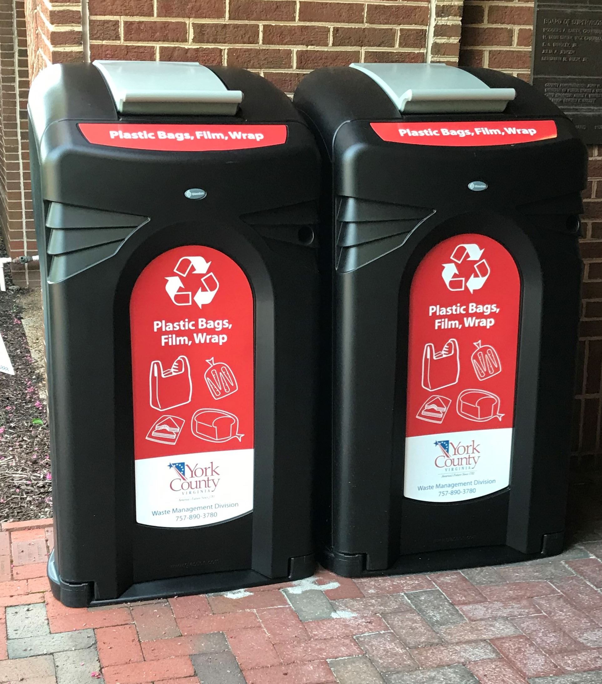 This is an image of a recycling container